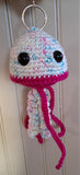 Crocheted jellyfish keychains